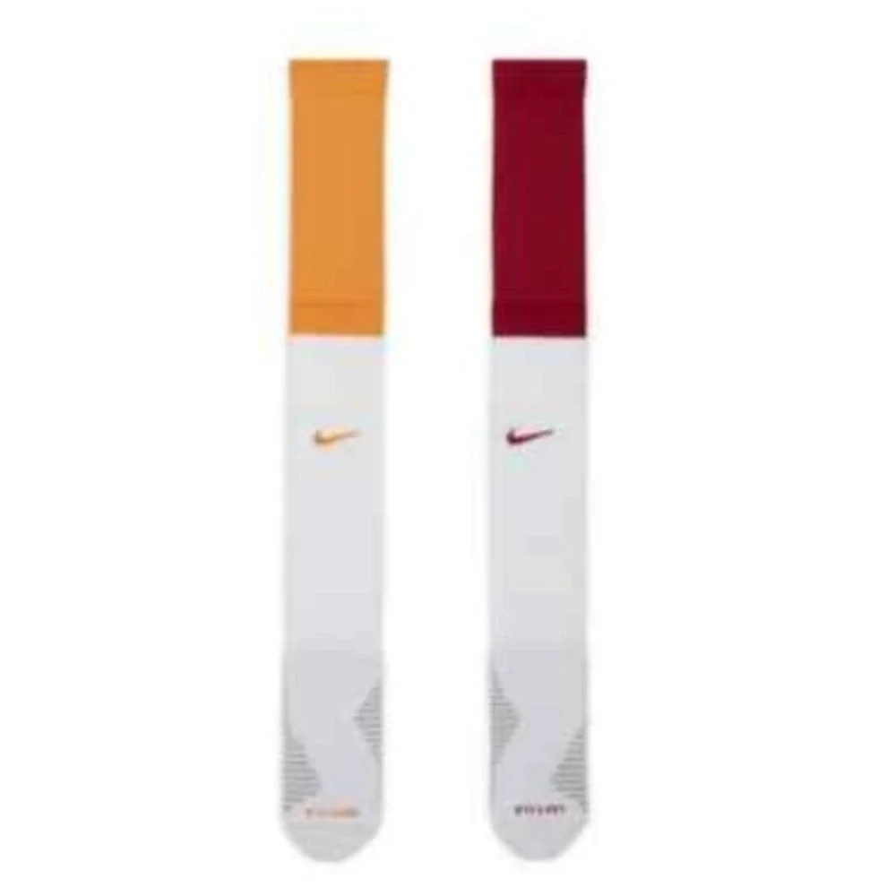 Nike Stadium Galatasaray AS Mens Home Soccer Socks White Orange Maroon DN7621